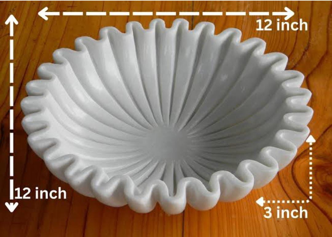 flower marble big bowl platter/urli